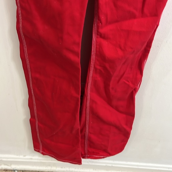Dickies Womans Red Overall Bibs - Picture 6 of 14